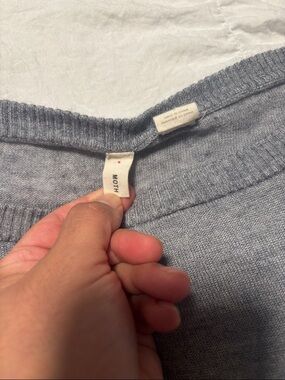 Moth Heathered Pale Blue Crewneck Sweater
